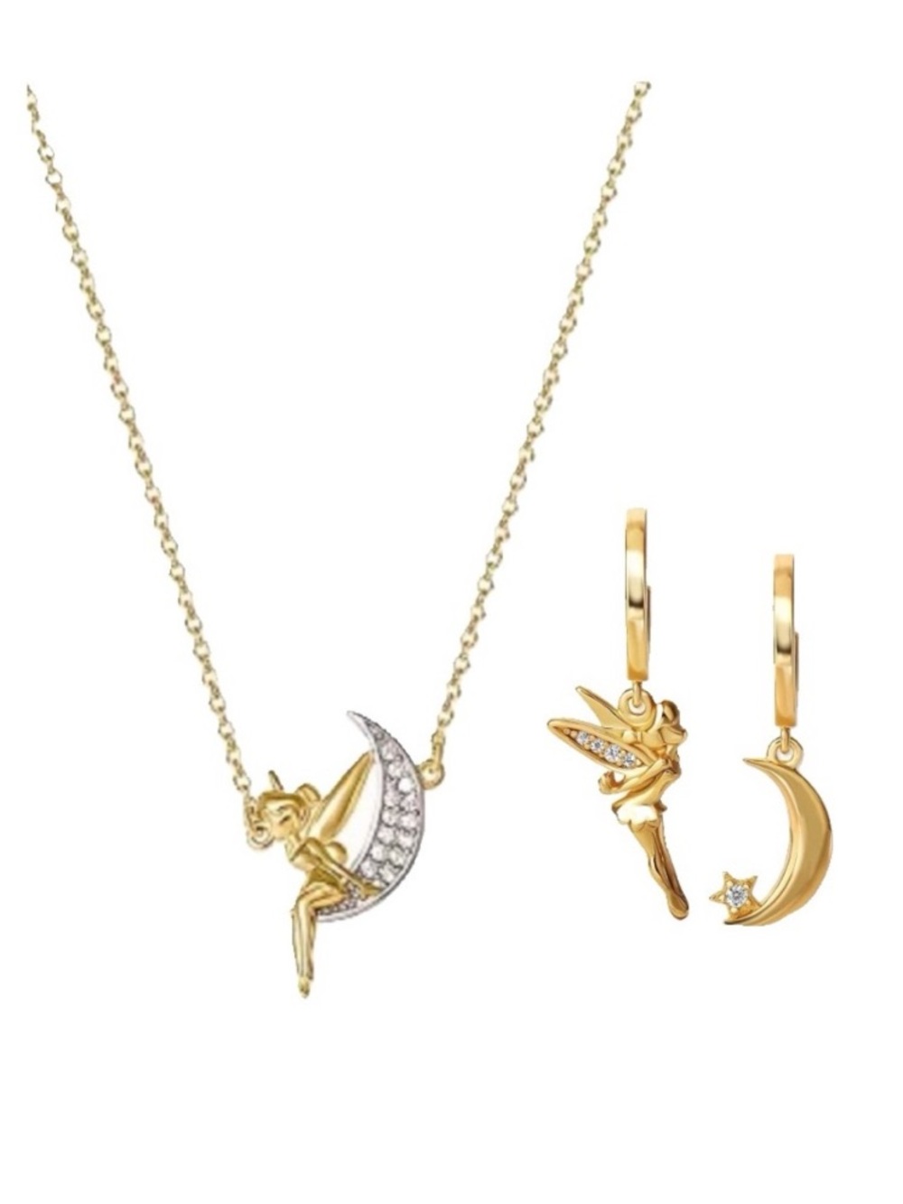 Disney Tinkerbell Necklace & Earrings
